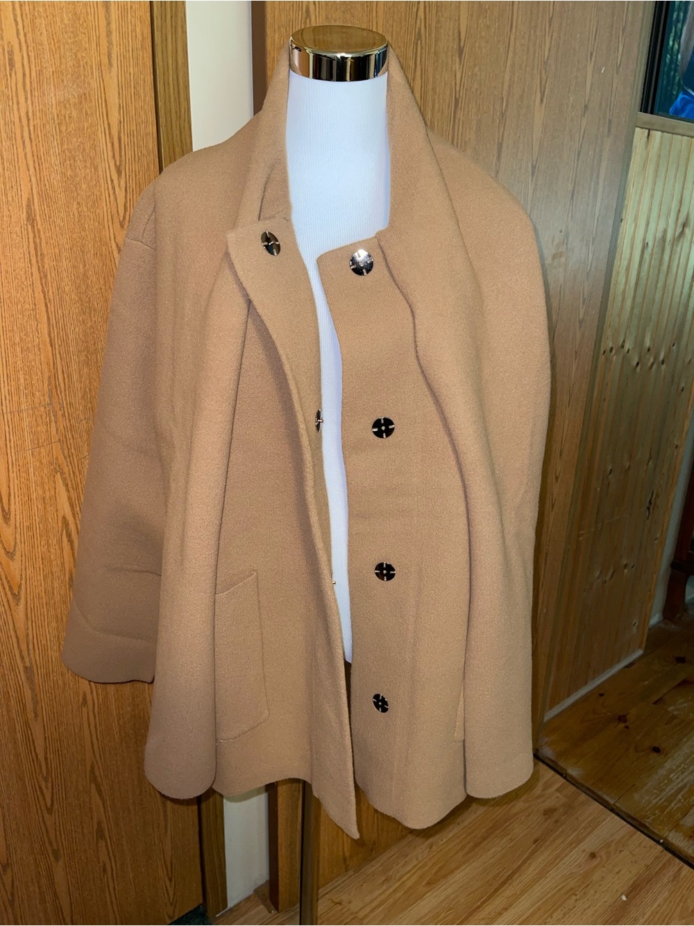Liz Claiborne Camel Cardigan Coat